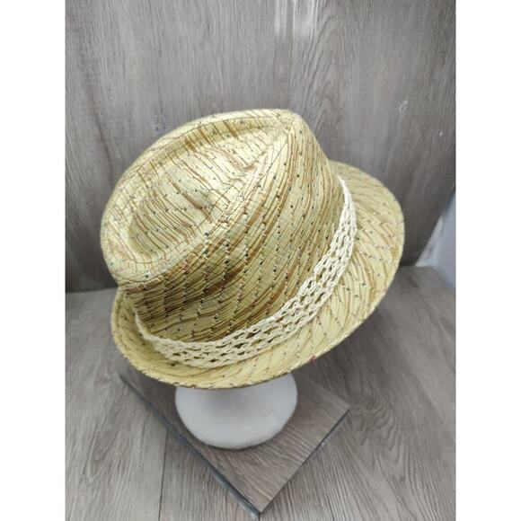 Pistil Women's Hat FEDORA Paper Straw Woven Cap Band Boho Casual Summer Vacation - Picture 3 of 10